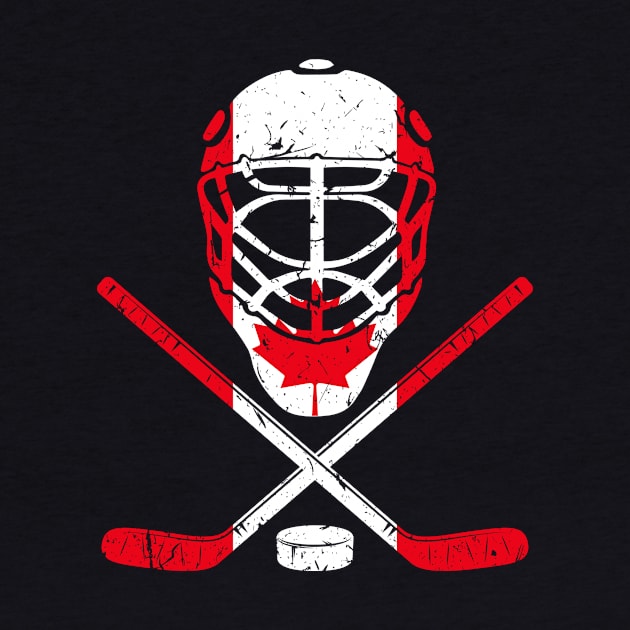 Hockey Equipment Canadian Flag Ice Hockey by Humbas Fun Shirts